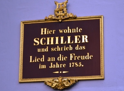 Dichter Friedrich Schiller in Leipzig