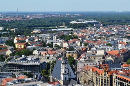 Innenstadt Leipzig mit Thomaskirche