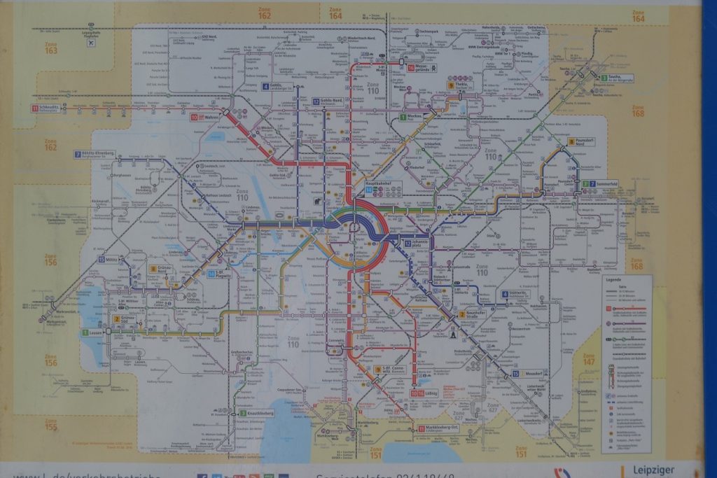 Leipzig Straßenbahn und Tram Plan